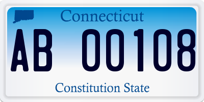 CT license plate AB00108
