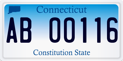 CT license plate AB00116