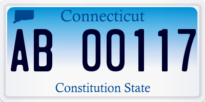 CT license plate AB00117