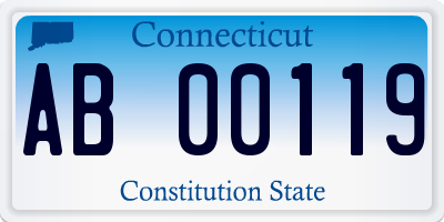 CT license plate AB00119