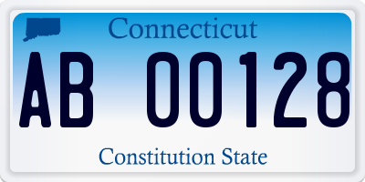 CT license plate AB00128