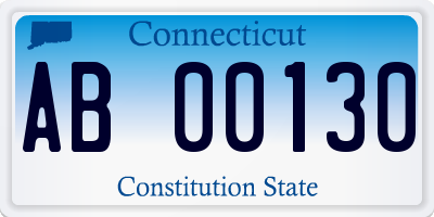 CT license plate AB00130