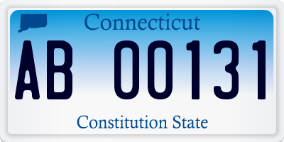 CT license plate AB00131