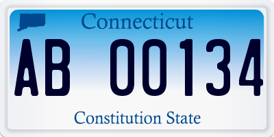 CT license plate AB00134
