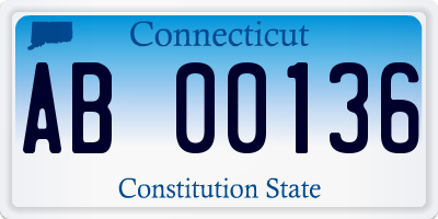 CT license plate AB00136