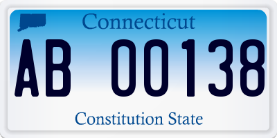 CT license plate AB00138