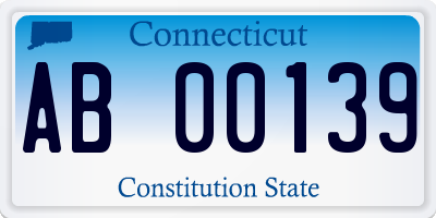 CT license plate AB00139