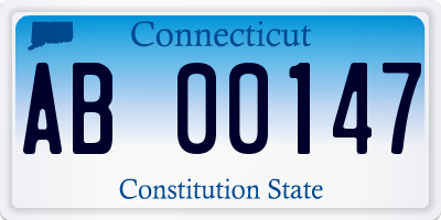 CT license plate AB00147