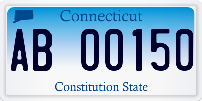 CT license plate AB00150