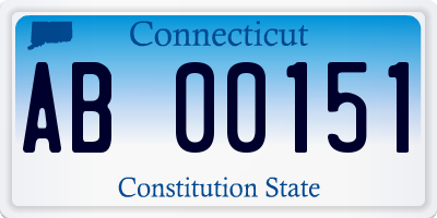 CT license plate AB00151