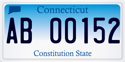 CT license plate AB00152