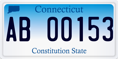 CT license plate AB00153