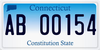 CT license plate AB00154