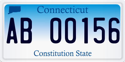 CT license plate AB00156