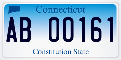 CT license plate AB00161