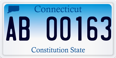 CT license plate AB00163