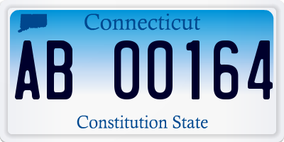 CT license plate AB00164