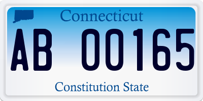 CT license plate AB00165