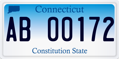 CT license plate AB00172