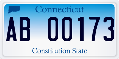 CT license plate AB00173