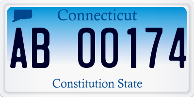 CT license plate AB00174