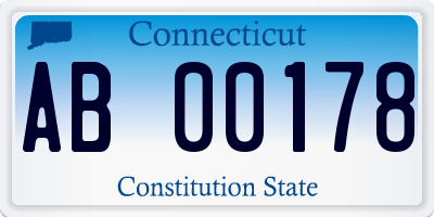 CT license plate AB00178
