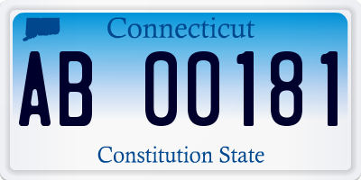 CT license plate AB00181