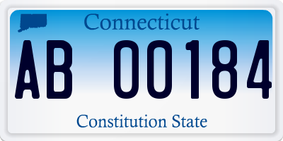 CT license plate AB00184