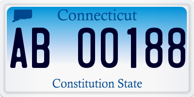 CT license plate AB00188