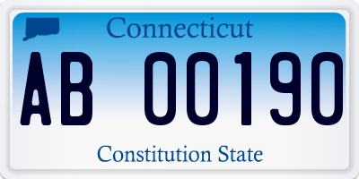 CT license plate AB00190