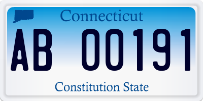 CT license plate AB00191
