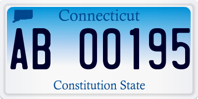 CT license plate AB00195