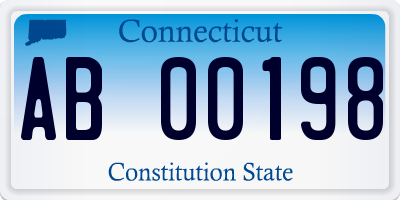 CT license plate AB00198