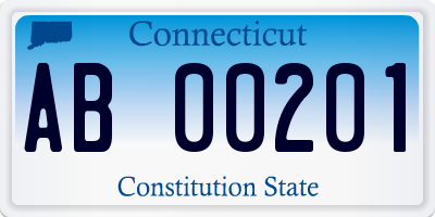 CT license plate AB00201