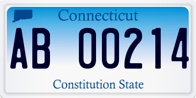 CT license plate AB00214
