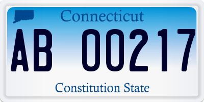 CT license plate AB00217