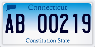 CT license plate AB00219