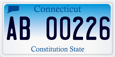 CT license plate AB00226