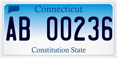 CT license plate AB00236