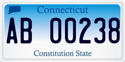 CT license plate AB00238