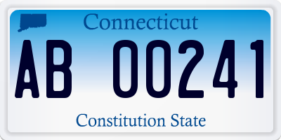 CT license plate AB00241