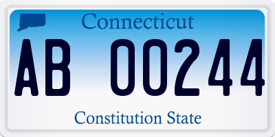 CT license plate AB00244