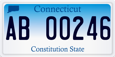 CT license plate AB00246