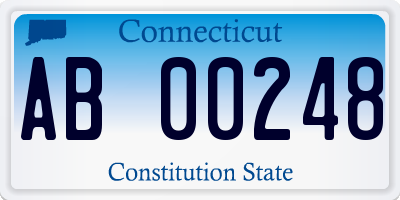 CT license plate AB00248