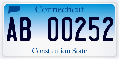 CT license plate AB00252