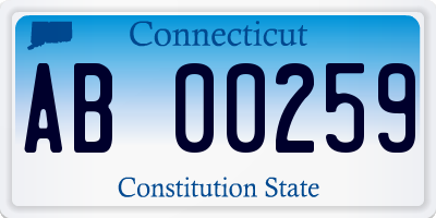 CT license plate AB00259