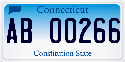 CT license plate AB00266