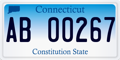 CT license plate AB00267