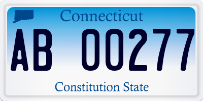 CT license plate AB00277