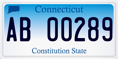 CT license plate AB00289